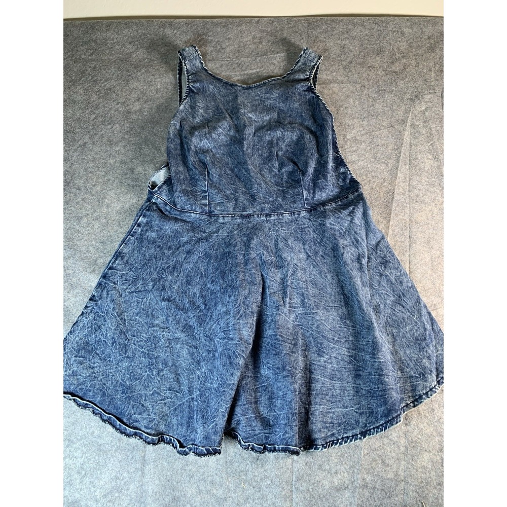 Judy Blue Denim Mini Dress Open Back Sleeveless Blue Jean Size 3XL
